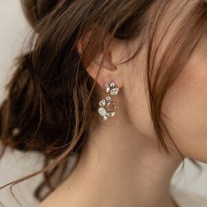 Olive and Piper Oxidized Gold Domenica Earrings